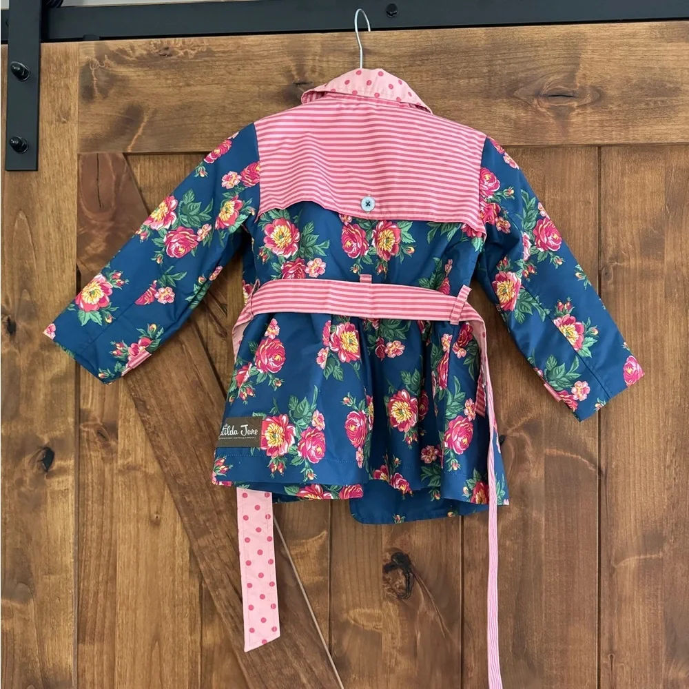 Matilda Jane Girls Raincoat 2 Floral Hooded Jacket‎ NWT Spring Easter Boutique